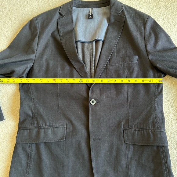 Boss Hugo Boss Unstructured Slim Fit Dark Gray 44R Sports Coat - Picture 9 of 12